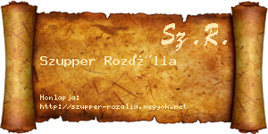 Szupper Rozália névjegykártya