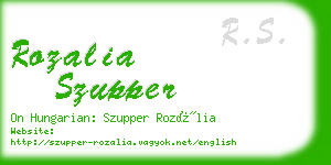 rozalia szupper business card